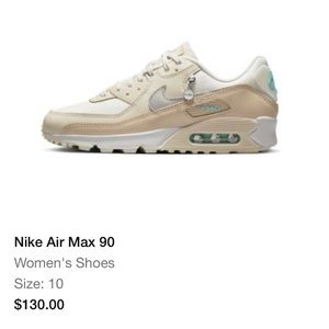 Nike Women’s Pastel Air Max 90, Size 10 only worn once